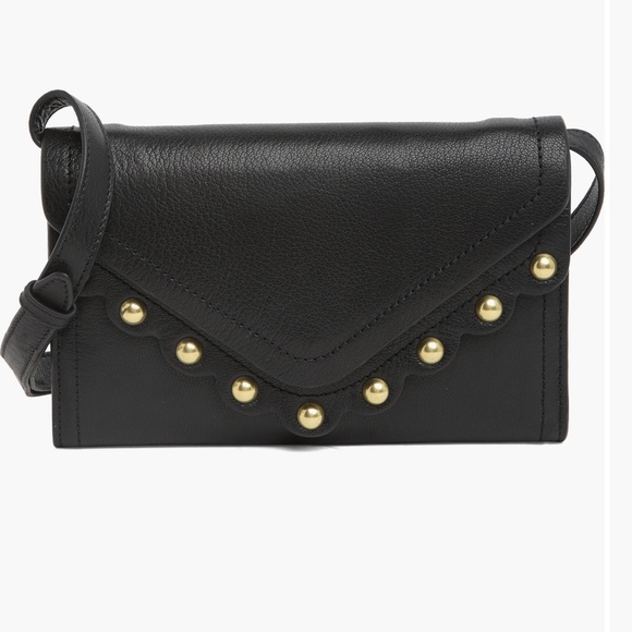 Lucky Brand Handbags - Lucky Brand Ruth Scalloped Crossbody Bag Black NWT